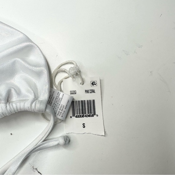 NWT Good American Small Shimmer String Bikini Top - Picture 3 of 5